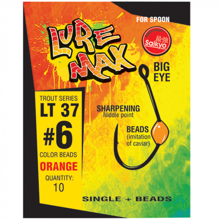Крючки LureMax Trout LT37   #4 Green (10шт)